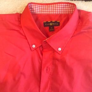 Club Room Mens Shirt Button Down Short sleeve